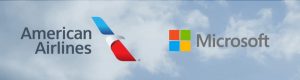 American Airlines and Microsoft logos